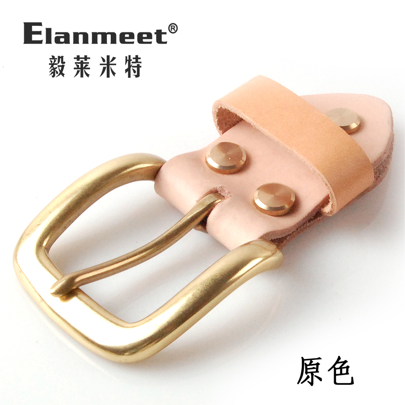 Elanmeet khóa đồng màu vàng khóa nhỏ Khóa thắt lưng khóa thắt lưng phụ kiện nam khóa đồng khóa kim loại đường kính bên t