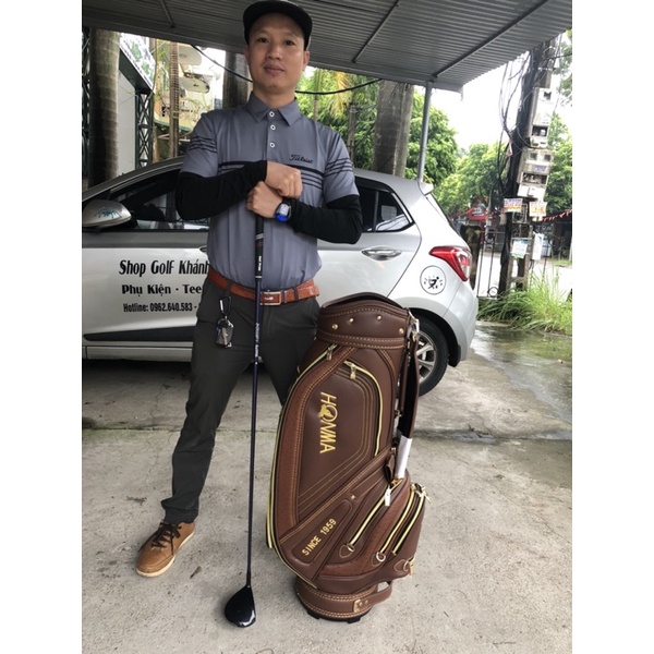 Túi Gậy Golf Honma Chất Da Chống Thấm Nước Tốt, Fomr Chuẩn