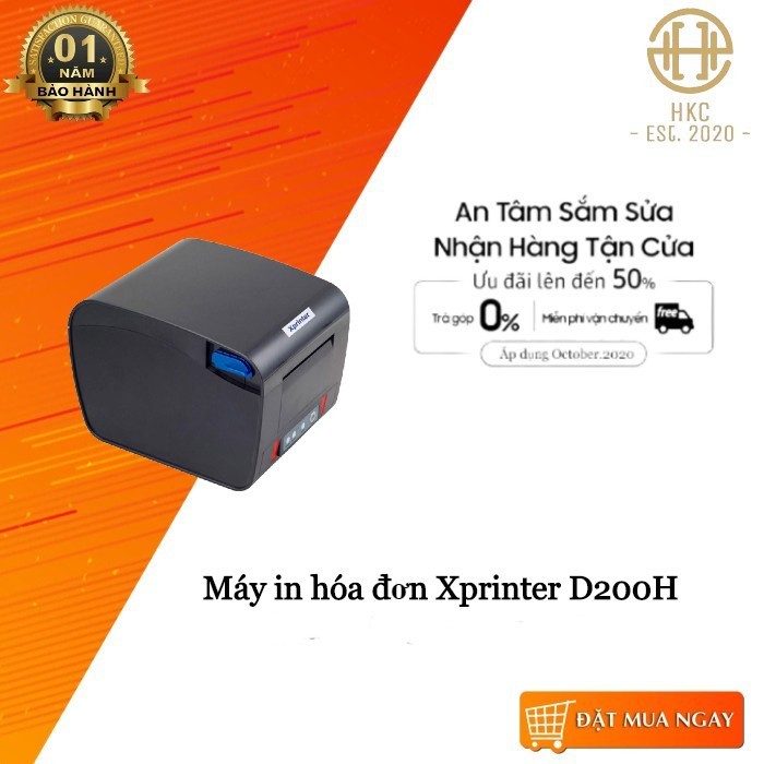 Máy in hóa đơn Xprinter D200H khổ 80mm