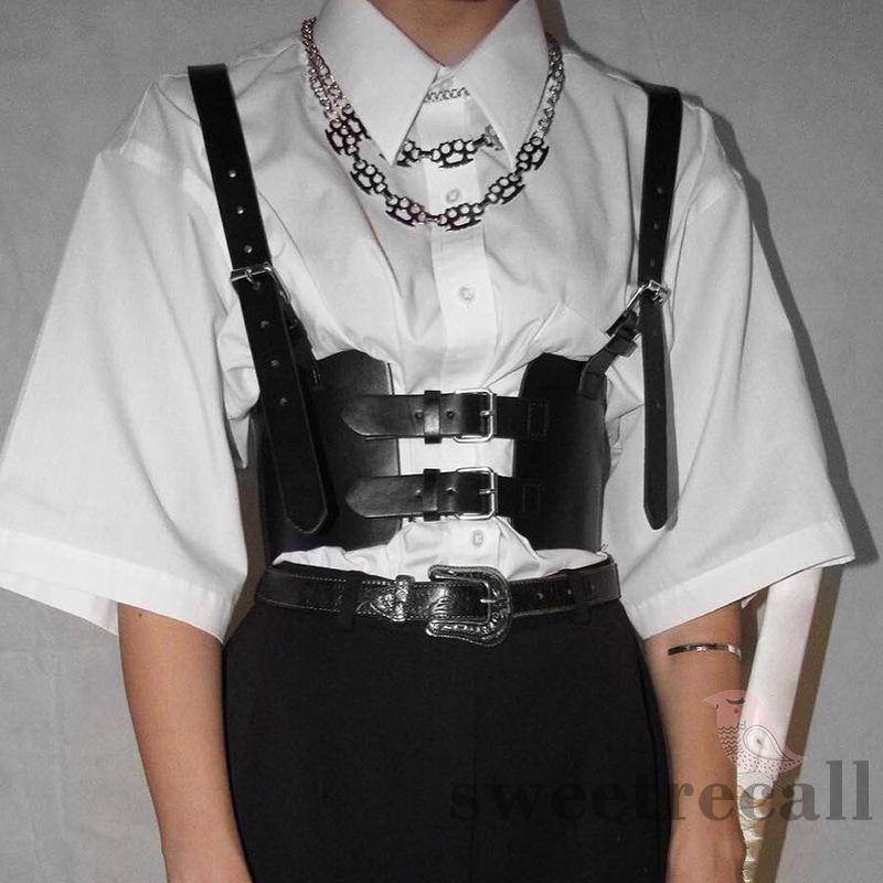 SWT-Lady PU Waist Seal with Adjustable Belt, Skinny Fit Sexy Style Summer Belt (Black) | BigBuy360 - bigbuy360.vn