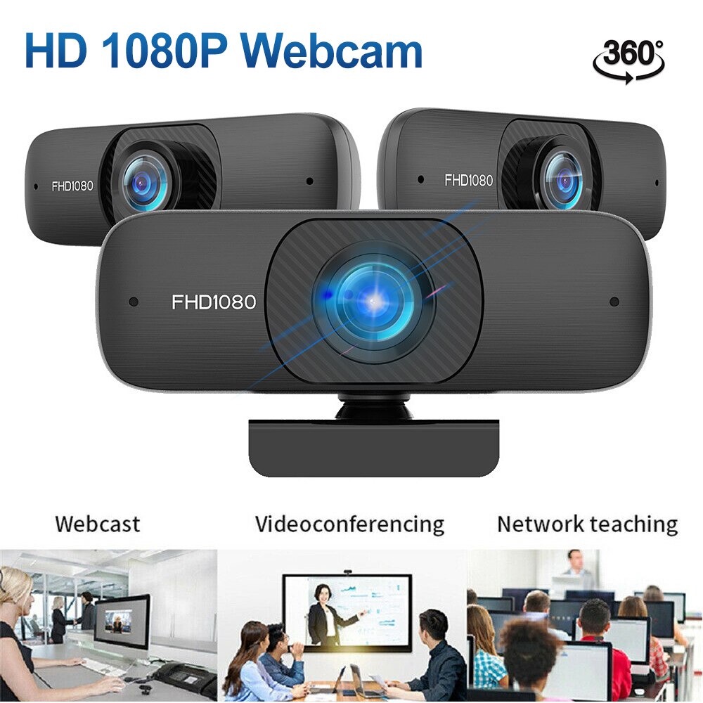 Webcam HD 1080P Tích Hợp Micro Cho Máy Tính Đen | BigBuy360 - bigbuy360.vn