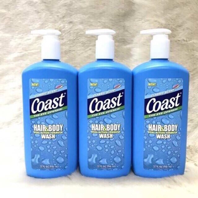 Sữa tắm gội cho nam Coast Hair & Body Wash 946ml