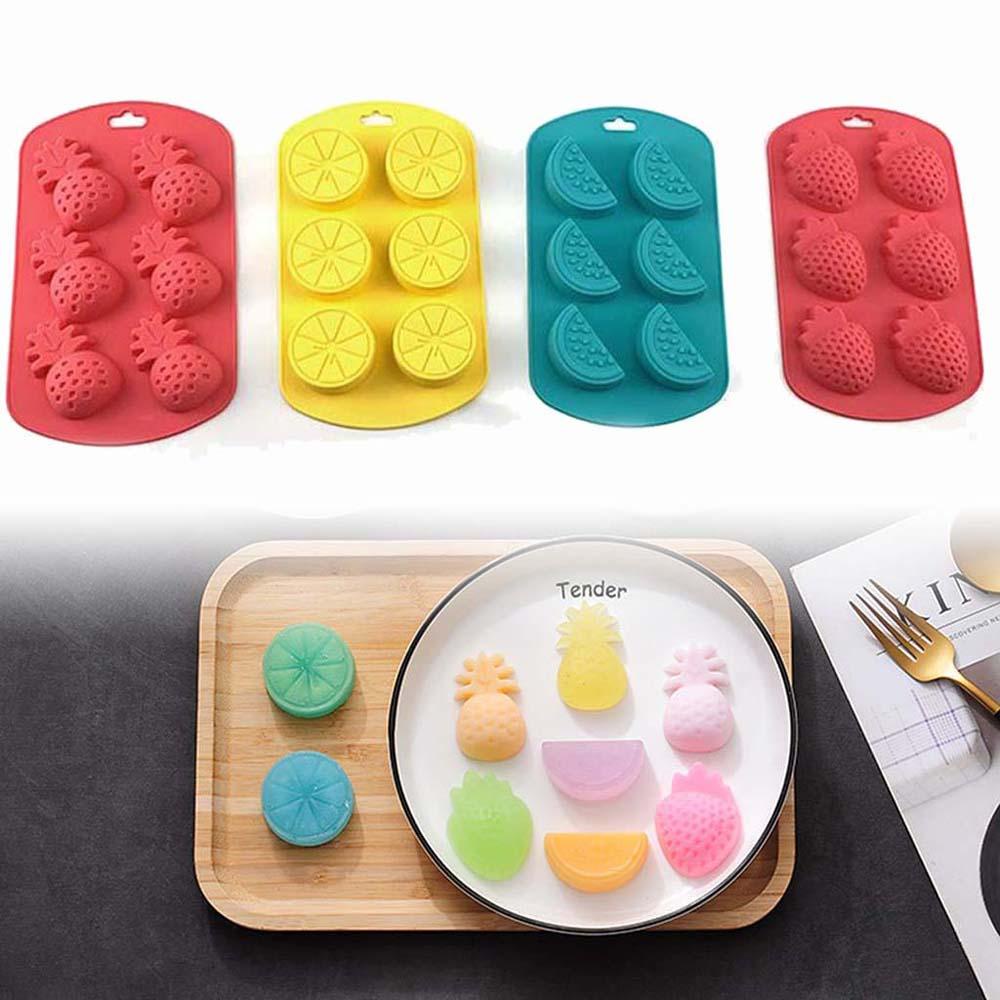 Khuôn Làm Nến Thạch Rau Câu Hình Quả Dứa / Dưa Hấu DIY