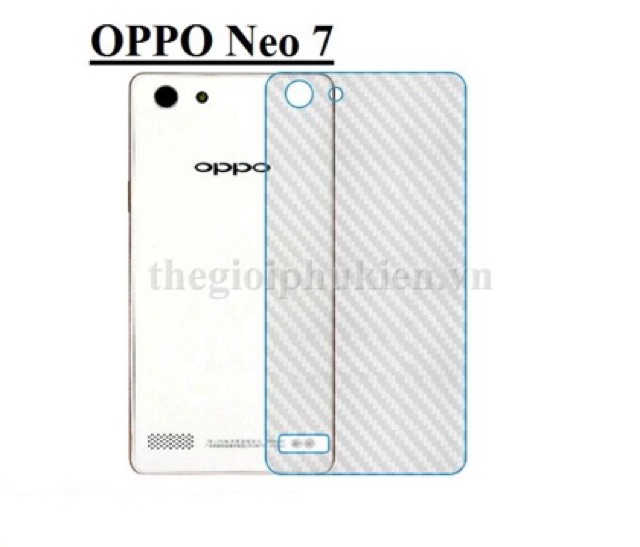 [Rẻ vô địch] bộ 2 miếng dán cacbon mặt lưng oppo A33,Neo7,Neo 7