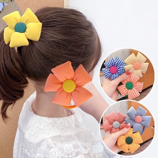 Dây buộc cột tóc-dây búi tóc đính hoa bé gái dễ thương