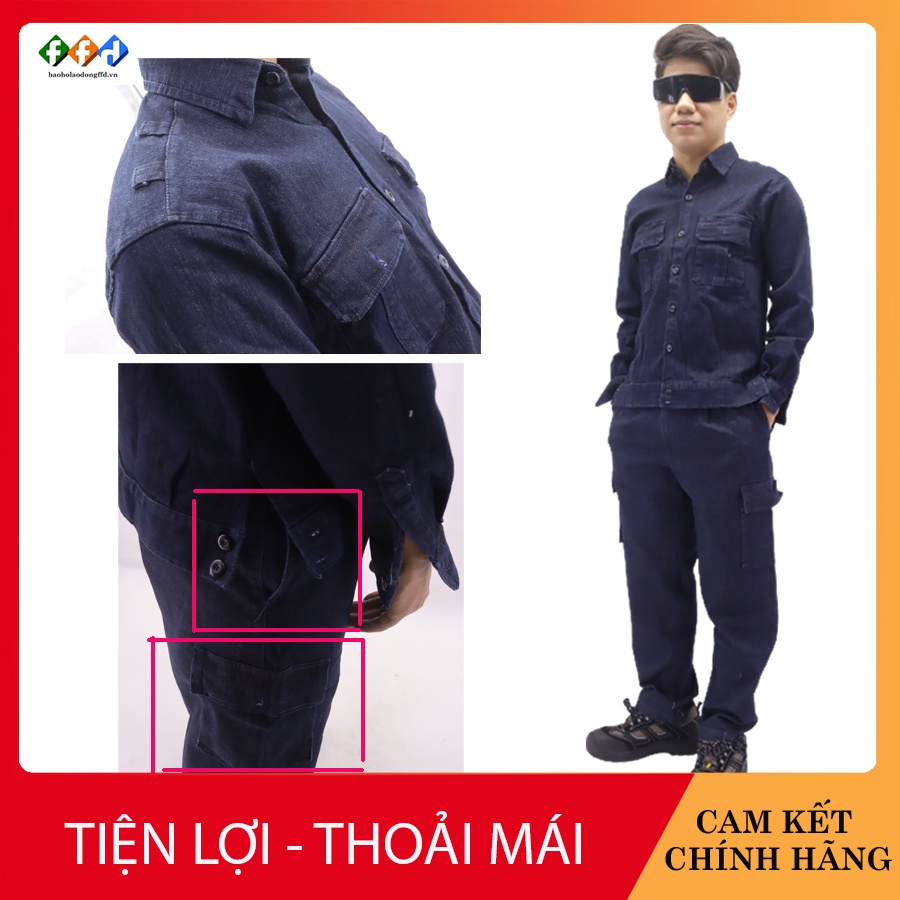 Quần áo thợ hàn xì( Vải Bò), sản xuất bởi Bảo hộ FFD