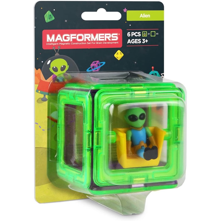 Xếp hình nam châm 3D Magformers Nhân vật ngoài hành tinh 6 mảnh