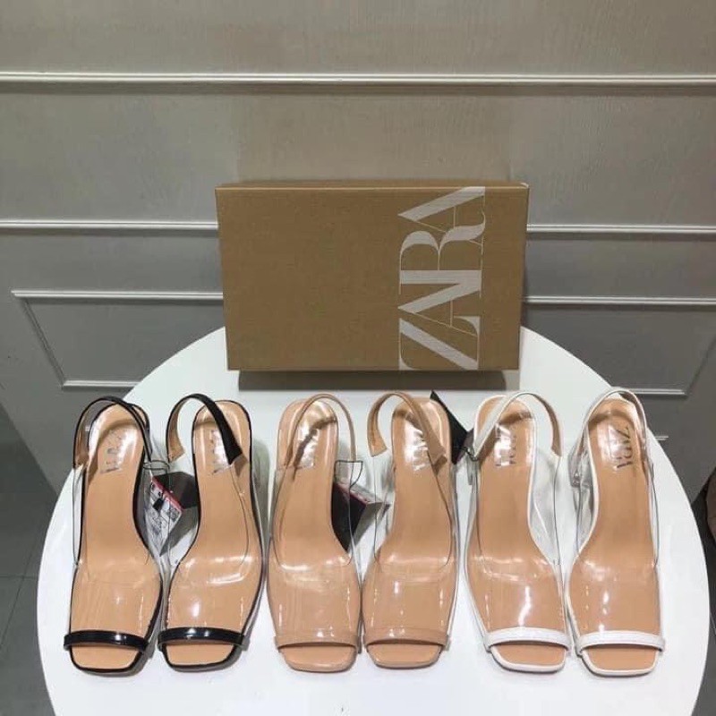 Giầy zara quai trong gót trụ