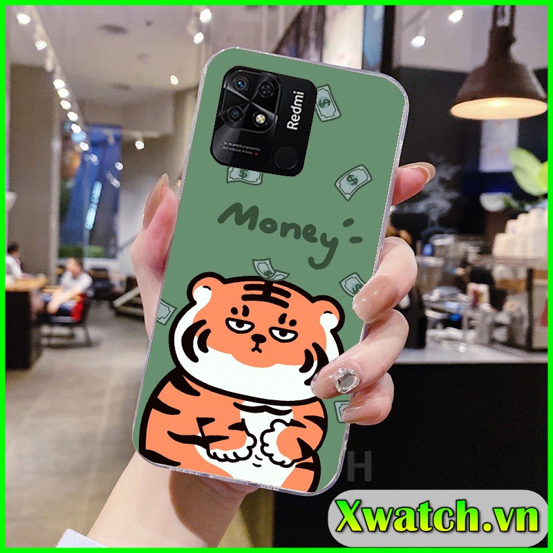 Ốp silicon in UV Xiaomi Redmi A1 Redmi 10C Poco C40 Redmi 10A họa tiết Tiger