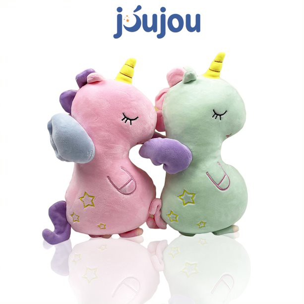 Gấu bông ngựa 1 sừng unicorn ngủ cute size 36cm cao cấp JouJou mềm mịn dễ thương cho bé