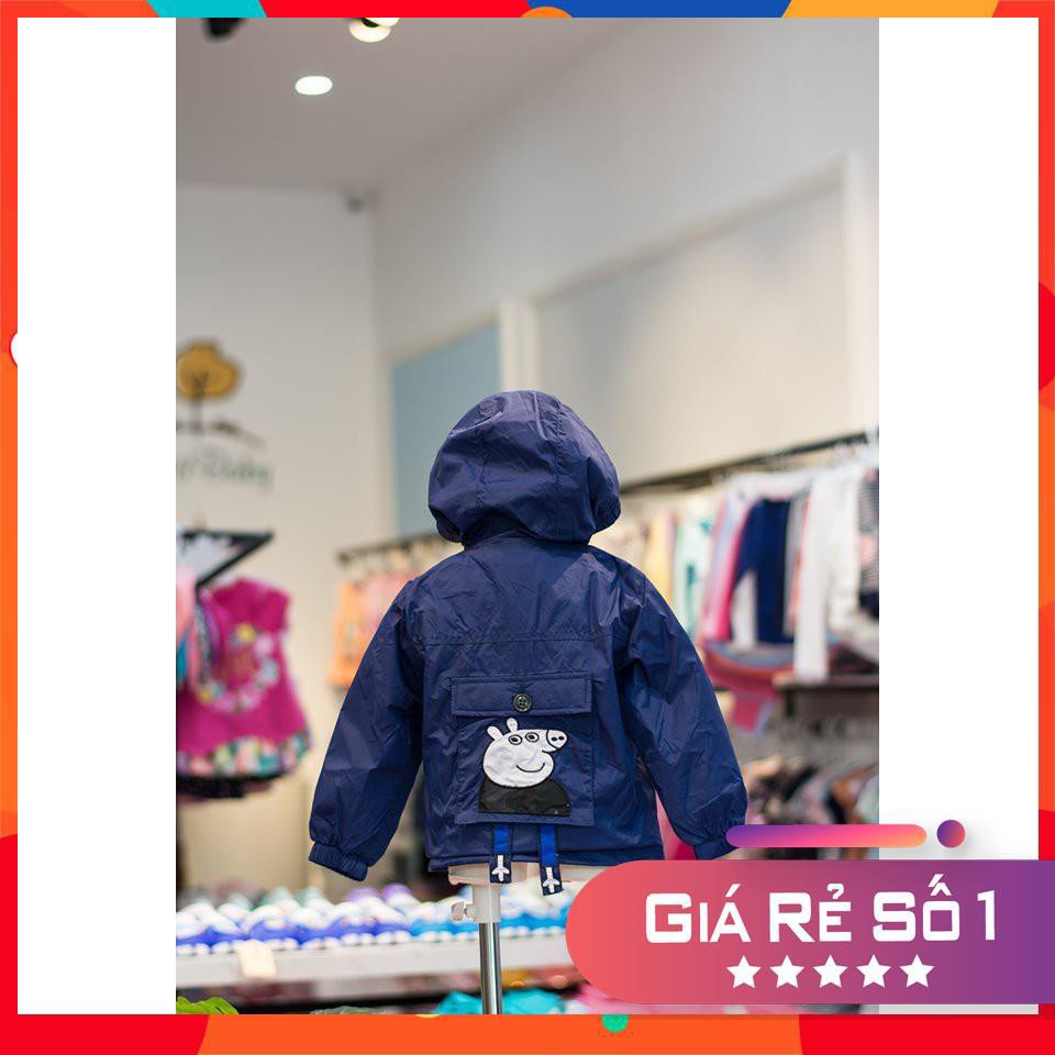 Áo gió thêu hình có túi đeo LITIBABY size 2-8T.X19