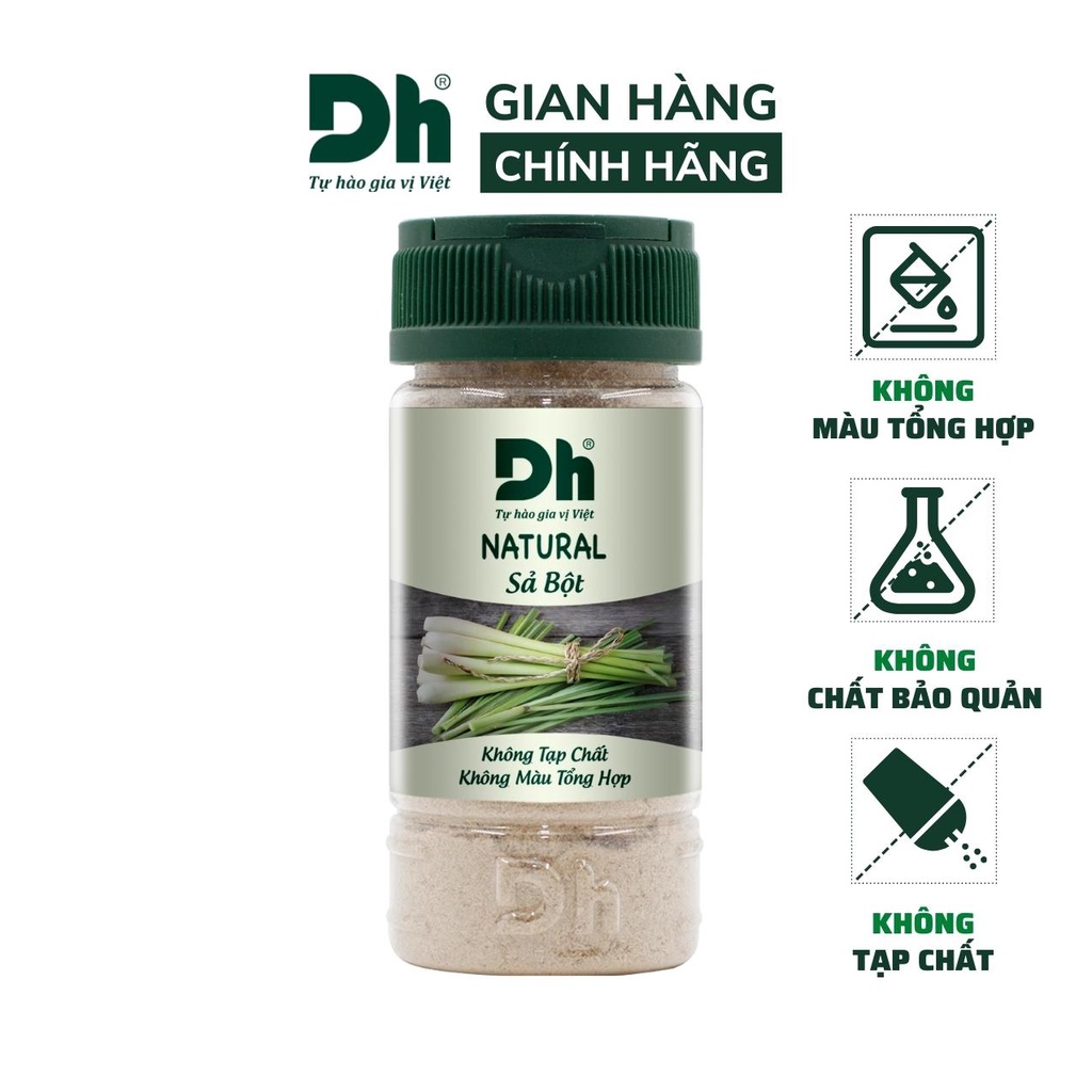 Bột sả nguyên chất Natural DH Foods chế biến thực phẩm 30gr - DHGVT56