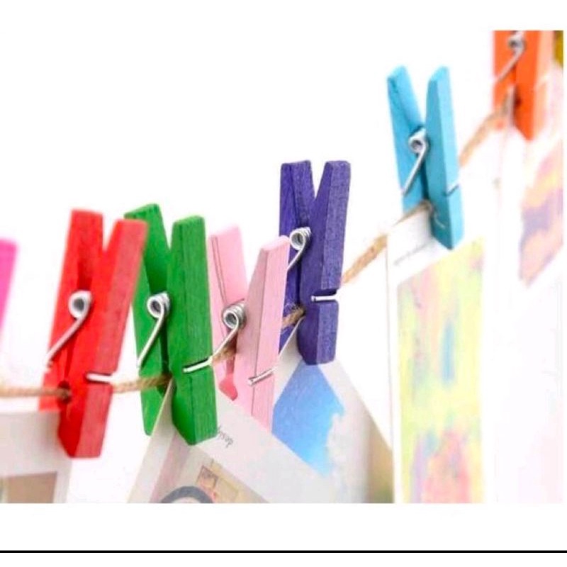 Kẹp gỗ + dây treo sản phẩm