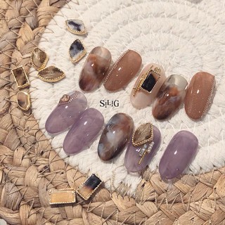 MÓNG ÚP THIẾT KẾ NAIL BOX TỰ GẮN - Bộ móng vân đá sang trọng