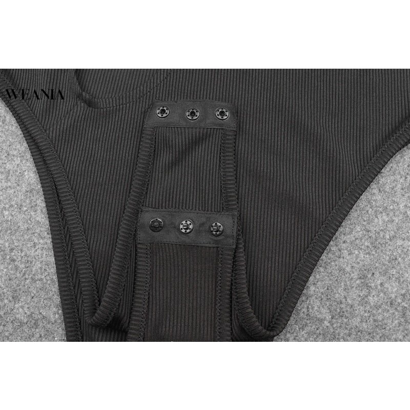 Bộ Áo Liền Quần Khoét Lỗ Màu Trơn Quyến Rũ Cho Nữ