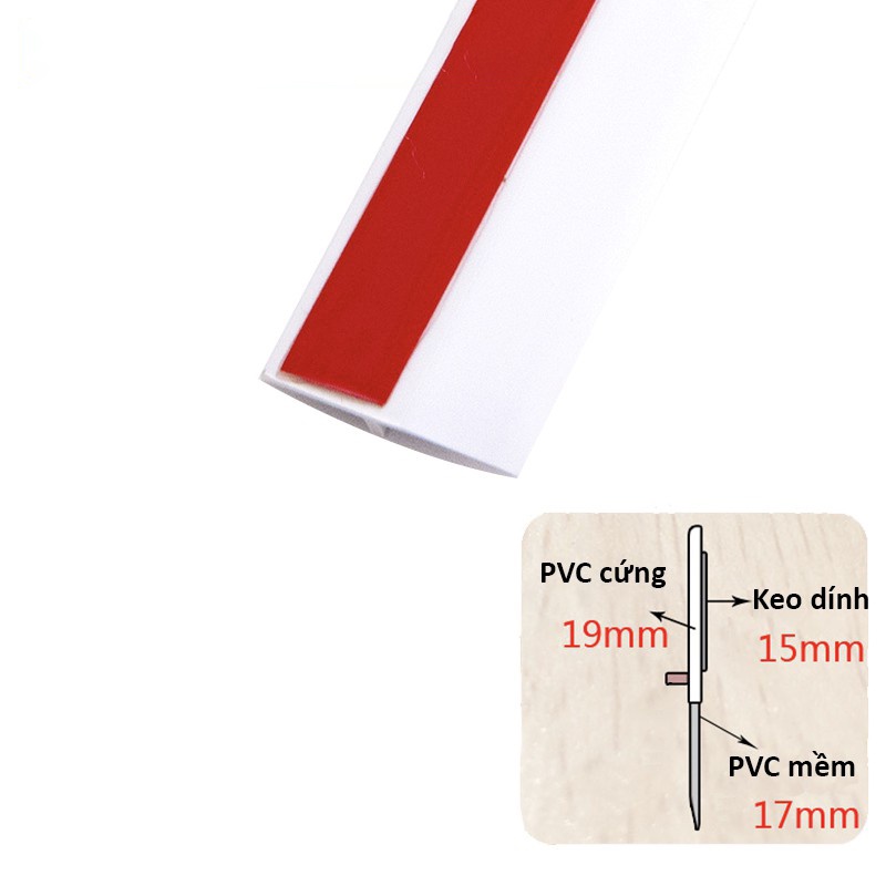 Thanh chắn cửa PVC dài 1 mét cao cấp dán chân cửa, dán siêu dính chống côn trùng bụi bẩn - AZ Store