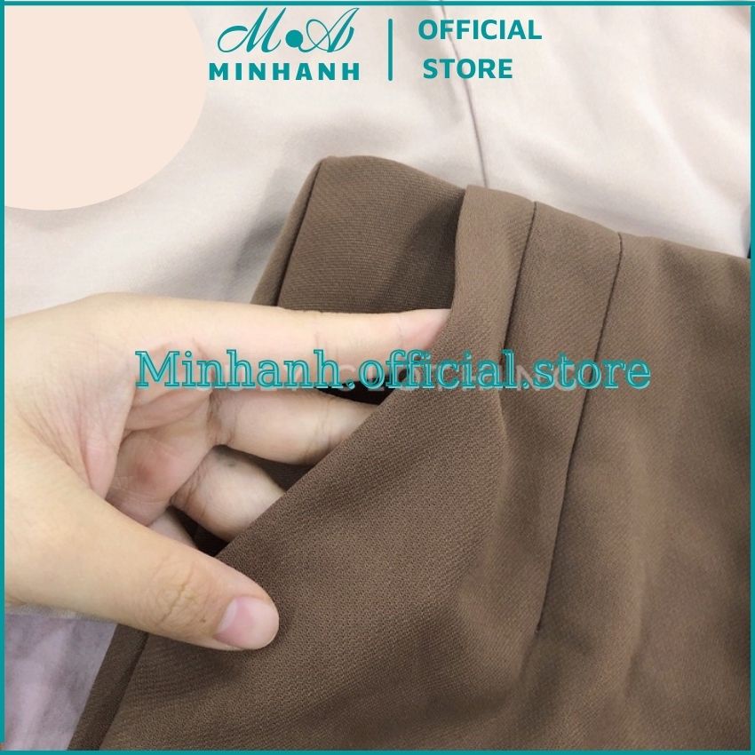 Quần Đùi Nữ -Quần short cạp cao 2 ly khoá giọt lệ (Minhanh.official.store).