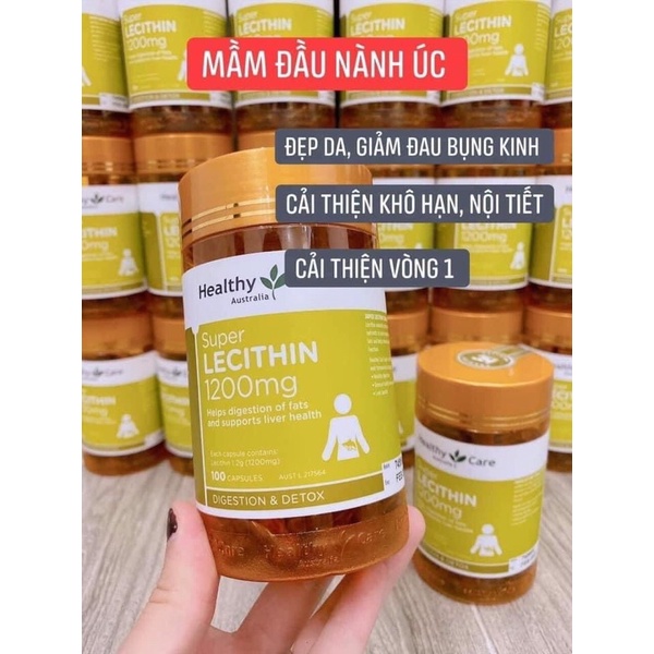 🍀 MẦM ĐẬU NÀNH HEALTHY CARE SUPPER LECITHIN HEALTHY CARE 1200MG.☘️🍀