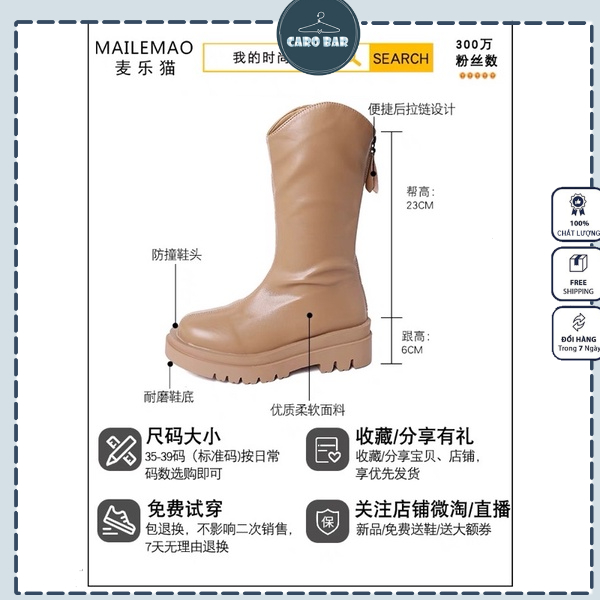 SHOP CÓ SẴN đủ sz 35-39_Video thật   Boots lửng dòng Martin dành cho nữ mùa thu đông
