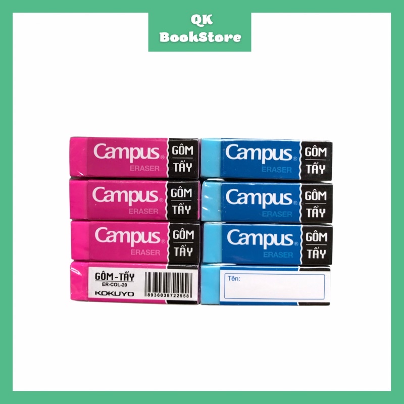Gôm_Tẩy màu Campus ER-COL20 Xanh/Hồng_Tẩy không bụi