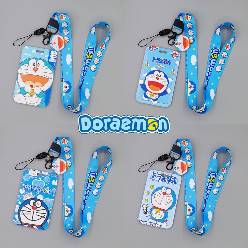 Dây Đeo Thẻ ID Bằng Pvc Họa Tiết Hoạt Hình Doraemon Nhật Bản