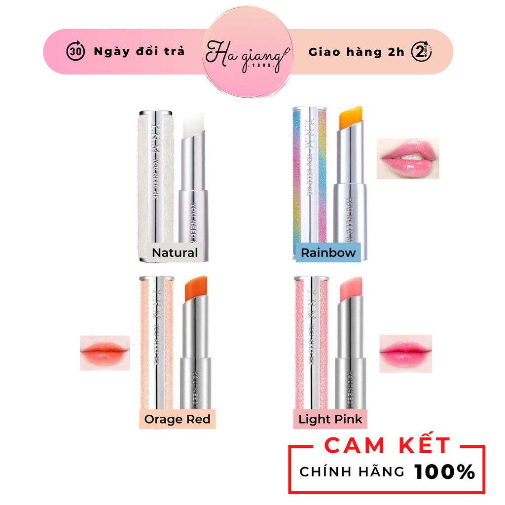 Son dưỡng mềm môi YNM Rainbow Honey Lip Balm 3.5g, son đổi màu theo màu môi dưỡng mềm mịn môi
