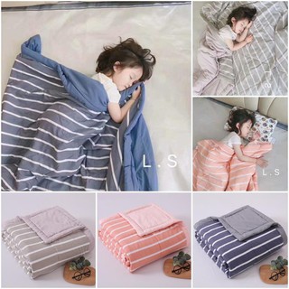 HL779 Chăn đũi muji hè thu kẻ caro, chăn zara 20 mẫu mới nhập khẩu Kèm Túi Zip ( size 2mx2m3 )