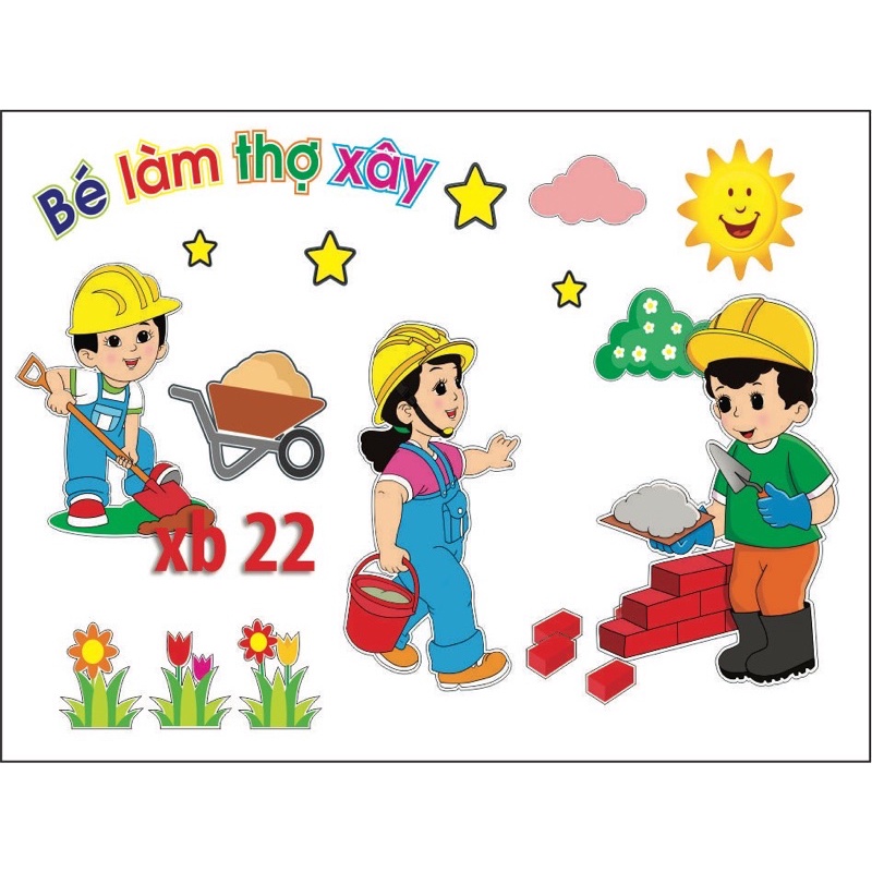 Tranh góc bồi xốp - trang trí mầm non