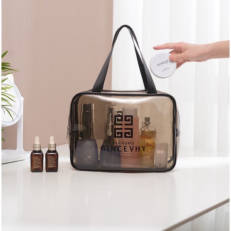 Túi đựng mỹ phẩm trong suốt chống thấm nước đa dạng kích thước đi biển đi bơi tiện lợi du lịch VS STORE
