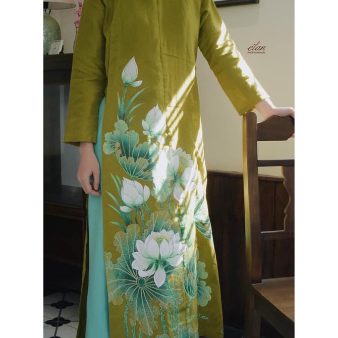 RẬP GIẤY - Áo dài 2 mảnh form Ngũ Thân TC033