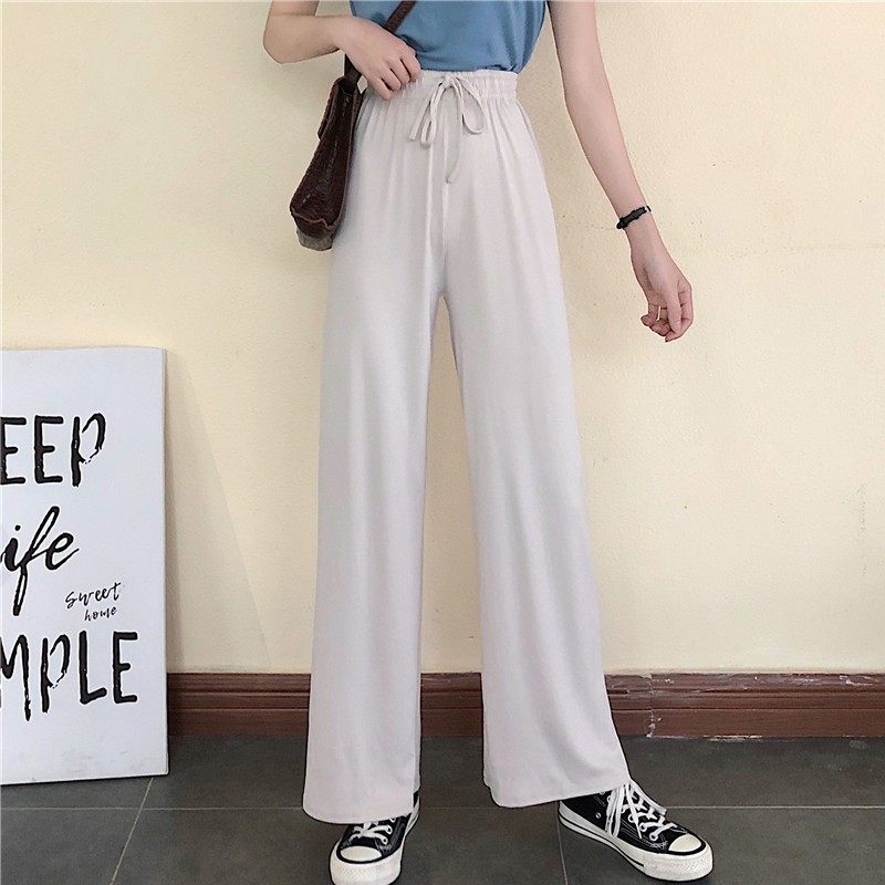 Quần ống rộng culottes vải tăm 92cm