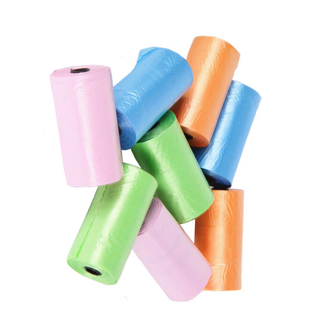 Color Random Disposable Portable Baby Diapers Abandon Bag Roll Home Plastic Garbage Pouches