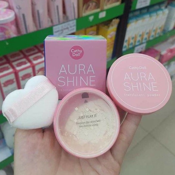 Phấn phủ trong suốt sáng da Cathy Doll Aura Shine Translucent Powder 4.5g | BigBuy360 - bigbuy360.vn