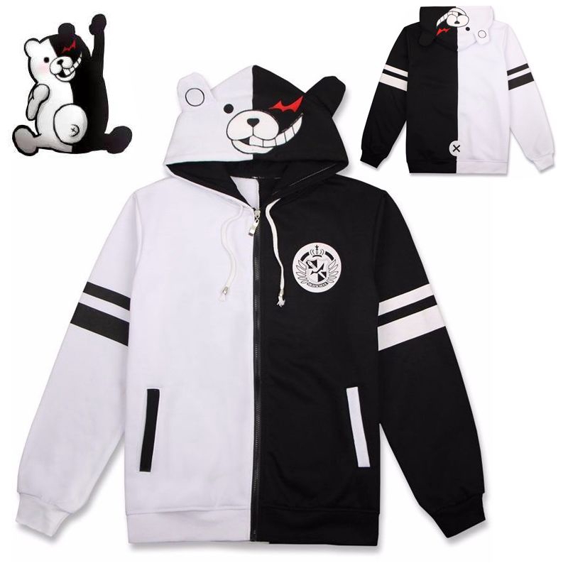 Áo hoodie hóa trang thành nhân vật anime Danganronpa Monokuma dành cho Unisex