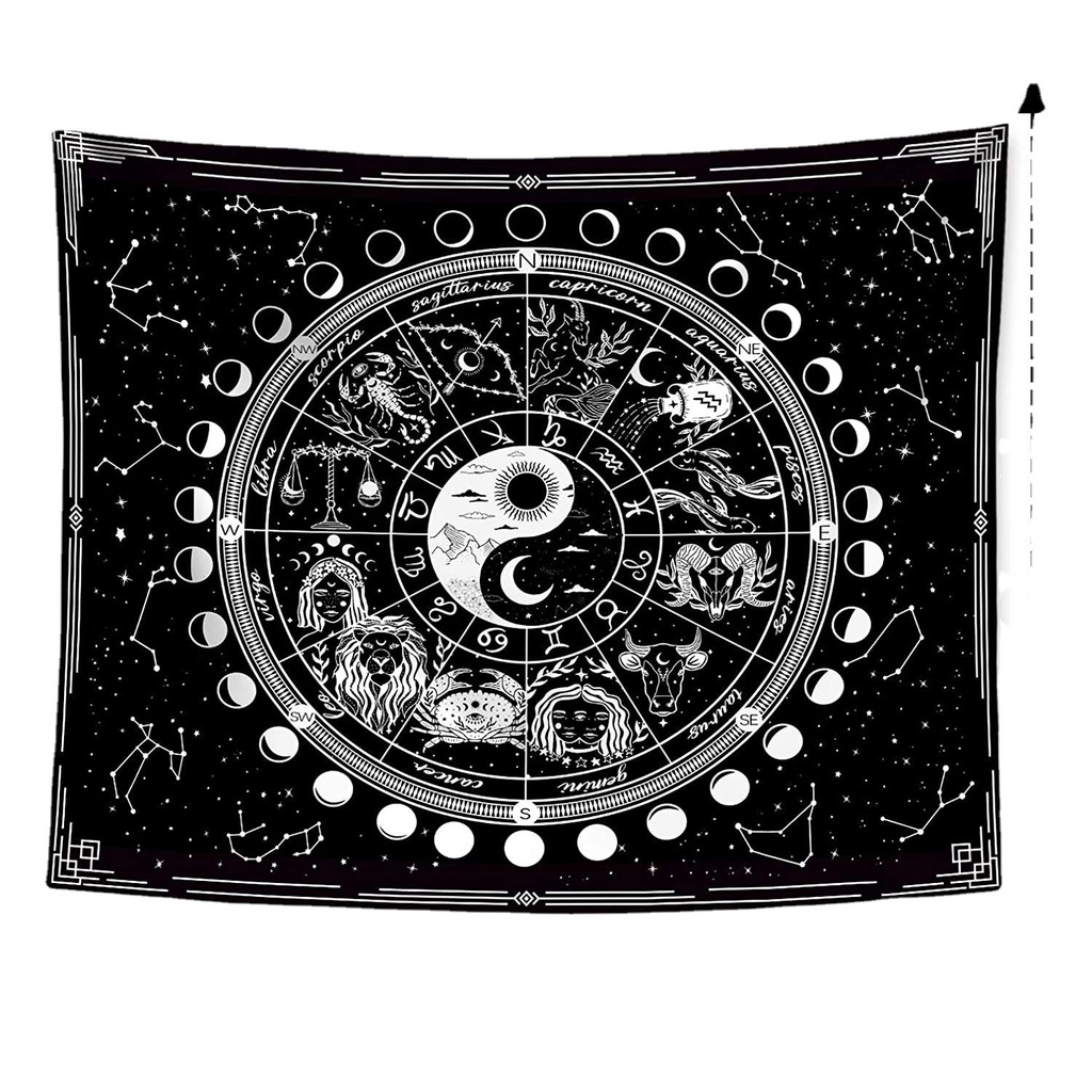 Thảm Treo Tường Họa Tiết Cây Nấm/Ngôi Sao/Cây Cối Hip-Hop Bằng Da Độc Đáo