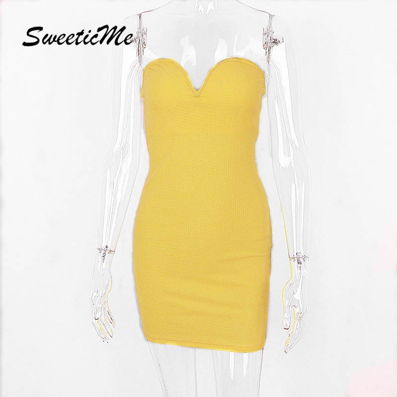 Đầm Ống Cổ Chữ V Màu Trơn Thời Trang Dành Cho Nữ SweeticMe