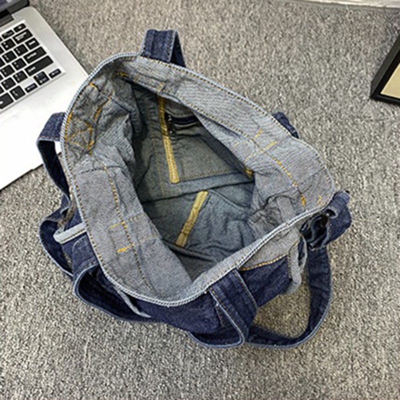 IELGY Túi Đeo Chéo Vải denim Cỡ Lớn Thời Trang Dành Cho Nữ