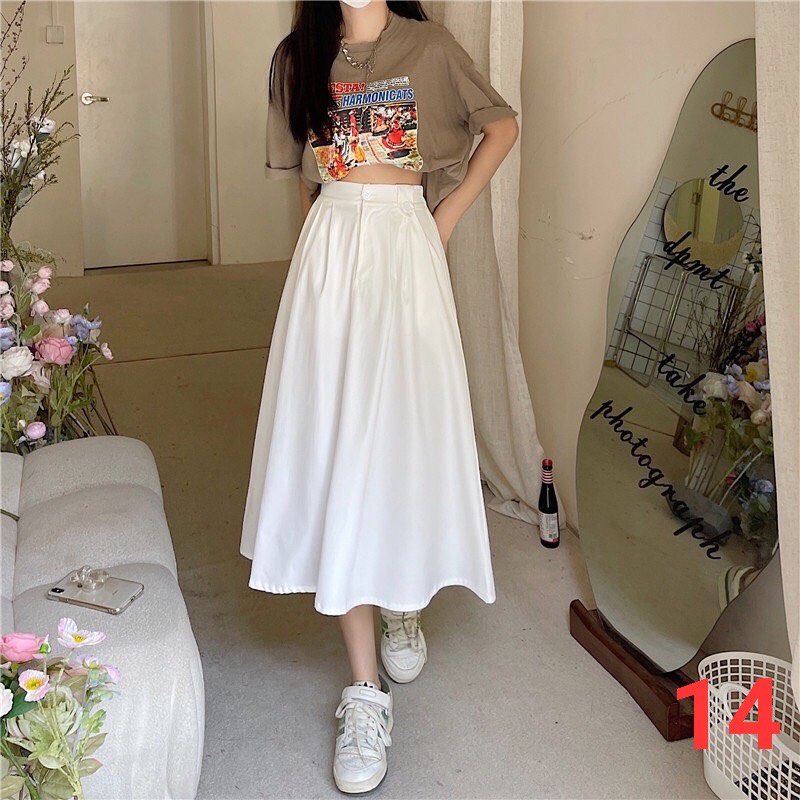 Chân váy dài thời trang nữ, chất vải dày dặn xịn xò dễ phối đồ