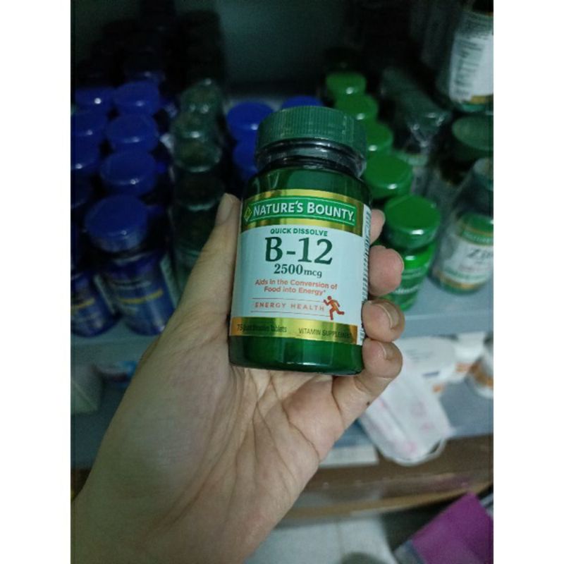 [Date 4/2025] Viên bổ sung Vitamin B -12 Nature's Bounty 500mcg 75 viên