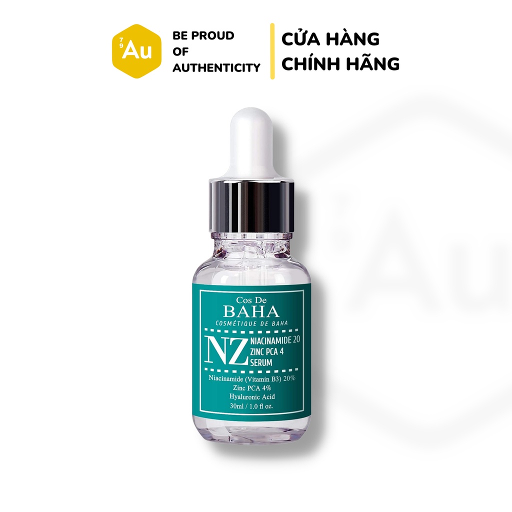 Cos De BAHA | Serum Niacinamide 20% + Kẽm 4% + Arbutin - Hỗ Trợ Giải Quyết Vấn Đề Lỗ Chân Lông, Làm Đều Màu Da 30ML (NZ)