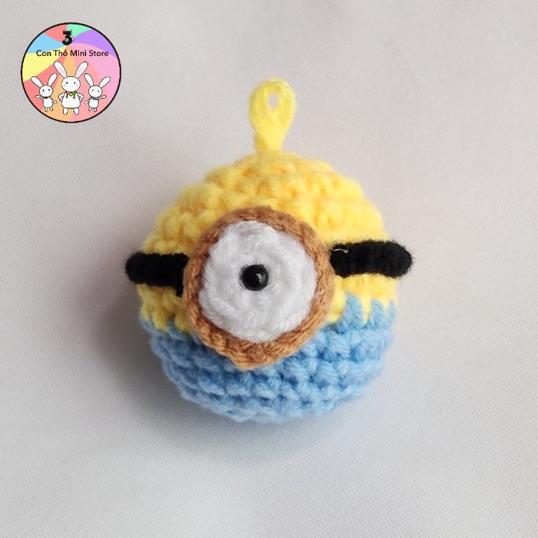 Móc khóa len, móc khóa đôi, móc khóa handmade, móc khóa minions bằng len