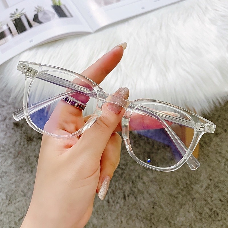 (KIQI-FASHION) COD Kính Gọng Phẳng Chống Tia Sáng Xanh Thời Trang Hàn Quốc Cho Nam Nữ