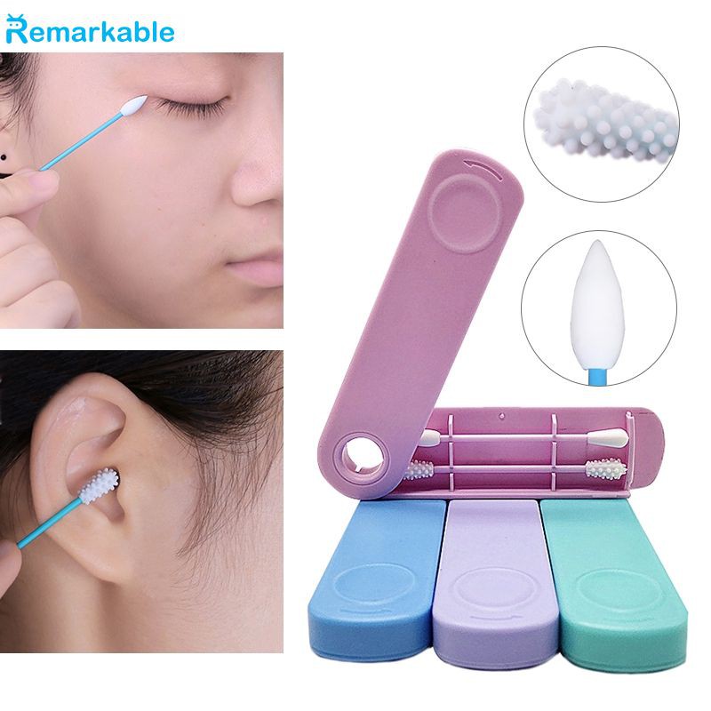 Set 2 Que Lấy Ráy Tai Silicone Tái Sử Dụng Tiện Lợi