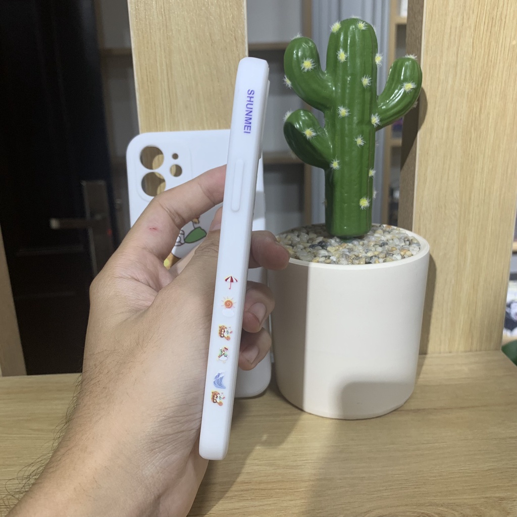 Ốp hoạt hình Mèo lười dễ thương - chất liệu silicone mềm chống bẩn OPHH02 Double B Store