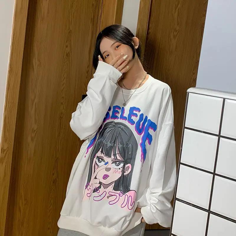 NRVP Áo Thun Nữ Dài Tay Cổ Tròn Thời Trang Hàn