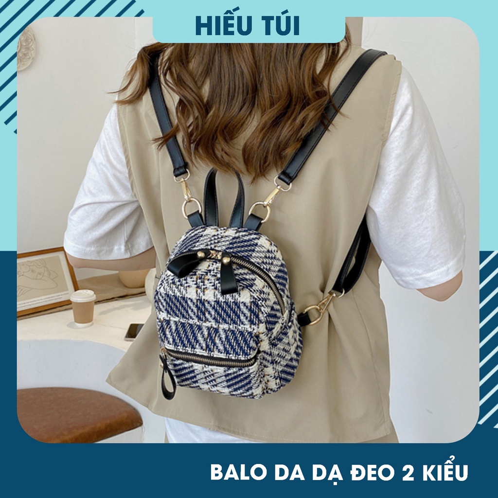 Balo nữ đeo chéo đi chơi da dạ họa tiết mini dễ thương đẹp giá rẻ HT162