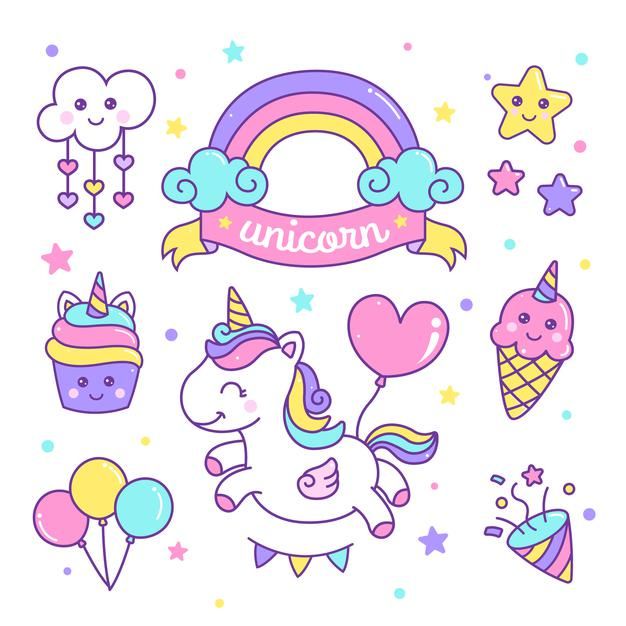 12 miếng Sticker Unicorn Cute Dán Nón Bảo Hiểm, Dán Laptop, tivi, Dán Vali , Dán Điện Thoại, Máy Tính Chống Thấm Nước