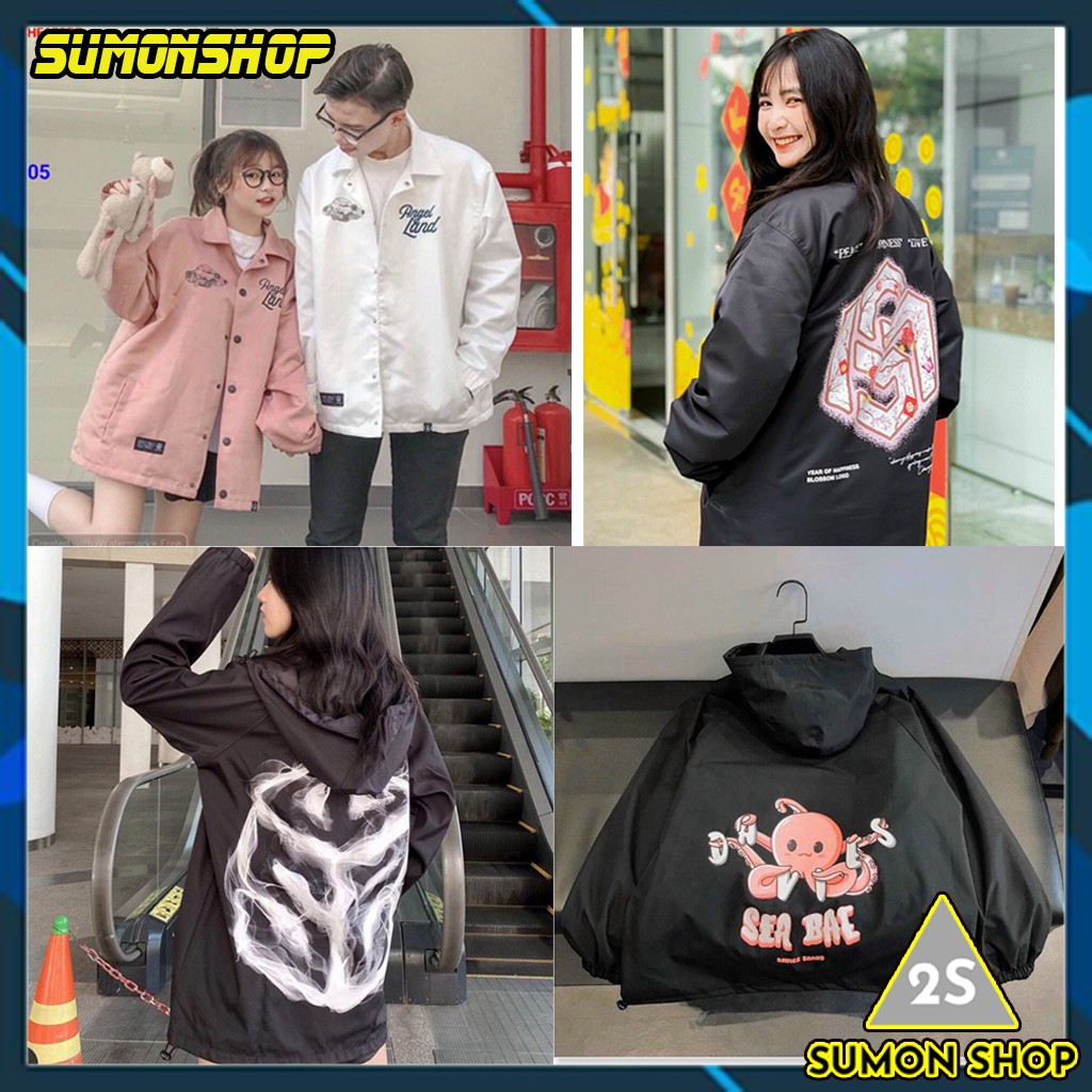 Áo Khoác Dù Chống Nắng Cặp Đôi Cho Nữ Cho Nam Có 2 Màu Unisex Form Rộng DELLI Jacket Ulzzang- SUMON SHOP