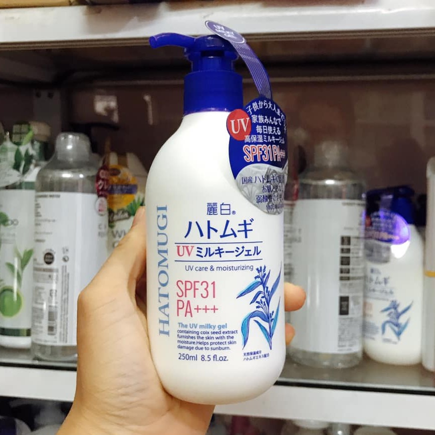 Sữa Dưỡng Thể Chống Nắng, Trắng Da Hatomugi Hạt Ý Dĩ Naturie Nhật Bản