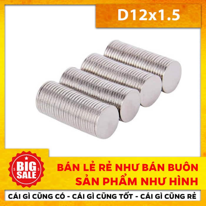 Đồ chơi đạo cụ ảo thuật cận cảnh thần kỳ: Nam châm D12 x 1,5